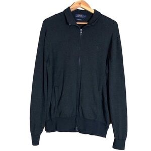 Polo by Ralph Lauren charcoal gray Pima cotton cardigan sweater Size Large